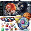 Gemstone Dig Kit, Dig up 40 Real Gems & Crystals with Mining Kit Tools, Solar System Eight Planets Toys for Kids Age 6+, STEM Science Educational Toys, Space Toys Gift for Boys and Girls - Toyigo