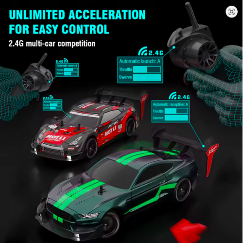 Here is a product title and detailed description for the "1:16 Scale 4WD RC Car – GTR Racing Model 2.4G Remote Control Car":