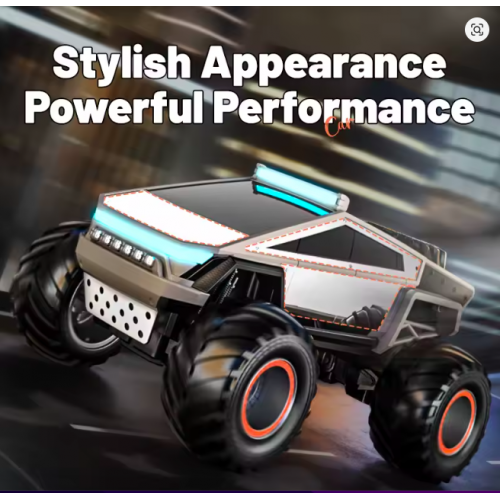 Alloy Cyberpunk RC Pickup – 1:14 Scale Off-Road Remote Control Car for Kids