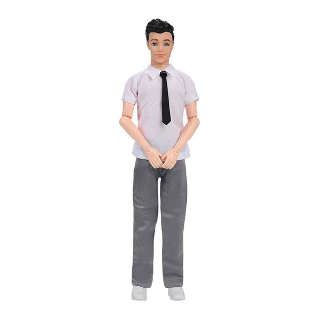 Handsome Boy Dolls,30cm Fashion Ken Doll, Dress Up Toys with Clothes Suit, Full Set 1/6 Multi Jonts, Movable Boyfriend Dolls - Toyigo