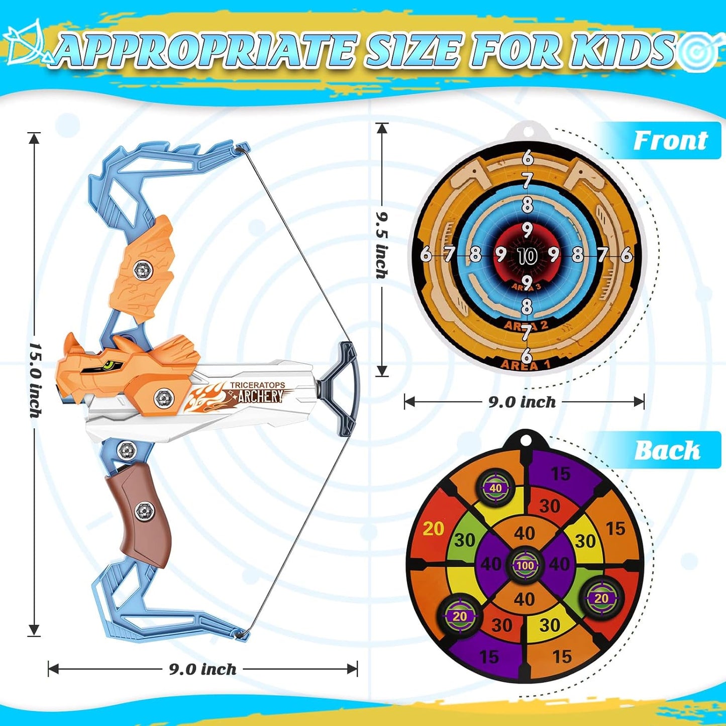 Bow and Arrow for Kids Toys, Archery Set with 20 Suction Cup Arrows, Gifts for Boys Girls Toddler Age 4 5 6 7 8 Year Old