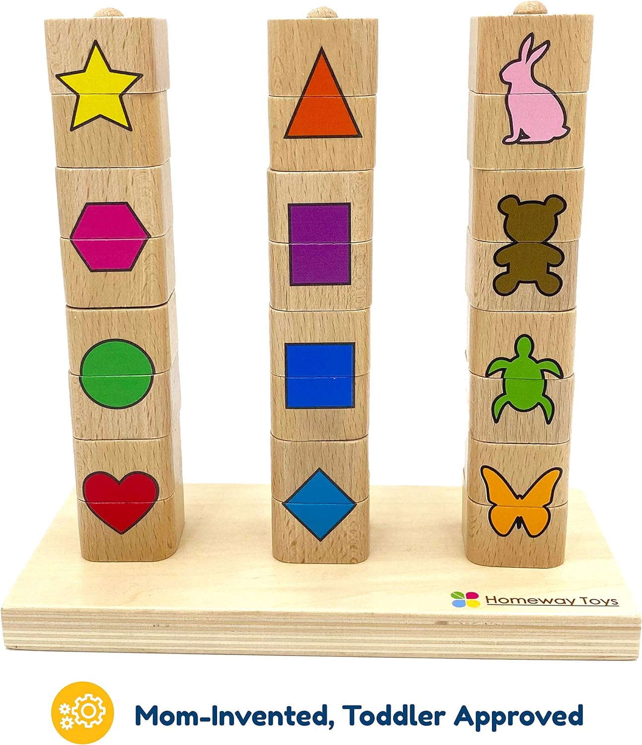 Puzzle Stacking Rings Educational Toy, Toddlers Babies Kids Boy Girl Toy, Educational Sorting and Stacking Toy, Interactive Learning Activity, Montessori-inspired Toy for Toddlers - Toyigo