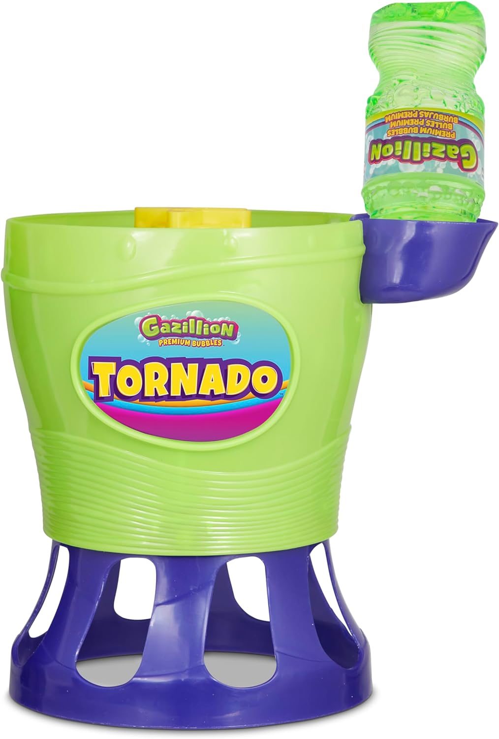 Tornado Bubble Machine, Kids Bubble Blower, Blows 4500 Bubbles Per Minute, Ideal for Outdoor Fun & Parties, Includes 4 Oz. Gazillion Bubble Non-Toxic Solution