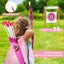 Kids Bow and Arrow Set, LED Light Up Archery Set, Princess Toys with Cape and Crown, 10 Suction Cup Arrows, Bow and Arrow, Indoor and Outdoor Kids Girl Toys for 3 4 5 6 7 8 Year Old