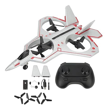 Remote Control Airplane, 2.4G Remote Control Fighter Hobby Plane, Mini RC helicopte for Beginners Aircraft Fighter with LED Light, Glider Airplane EPP Foam Toys RC Drone for Kids - Toyigo