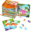 12 Pack Jigsaw Puzzles, Toddlers Wooden Animals, Jigsaw Puzzles 9 pcs, 12 Organize Bags for Kids, Ages 2 3 4 5 Preschool Educational Puzzles, Learning Travel Toys, Boys and Girls