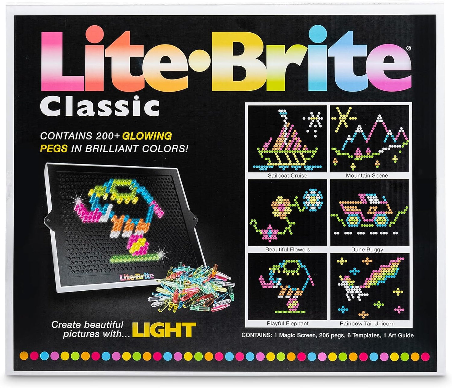 Retro Toy, Lite Brite Classic Favorite Toys, Create Art with Light Toy, STEM, Educational Learning toys, Birthday Gift Boys, Girls Age 4+ for Kids - Toyigo