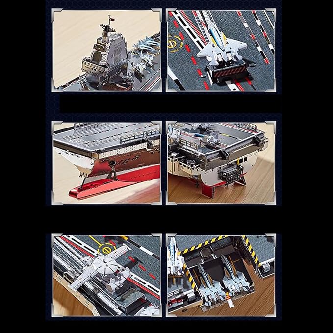 Cross-border remote control aircraft carrier,2.4G RC destroyer toy, Water park launchable model,Aircraft carrier model kit,DIY assembly warship toy,Children and adults present sea model