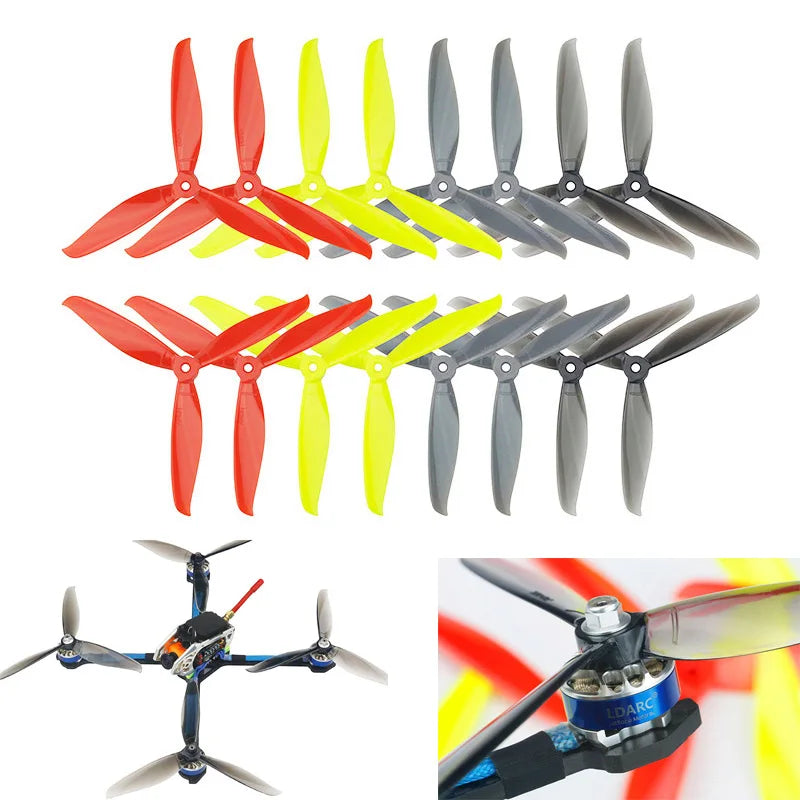 RC FPV Racing Freestyle, 8 pairs High Quality 7040 7 Inch 3 Blade/ tri-blade Propeller 8 CW 8 CCW for RC Drone FPV Racing Freestyle DIY Accessories Parts - Toyigo