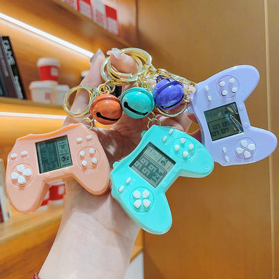 Retro Mini Russian Blocks Game: Handheld Console Keychain,  Nostalgic Puzzle Toy Pendant, Blocks Game Console Pendant, Nostalgic Game Keychain, Mini Russian Game Keychain - Toyigo