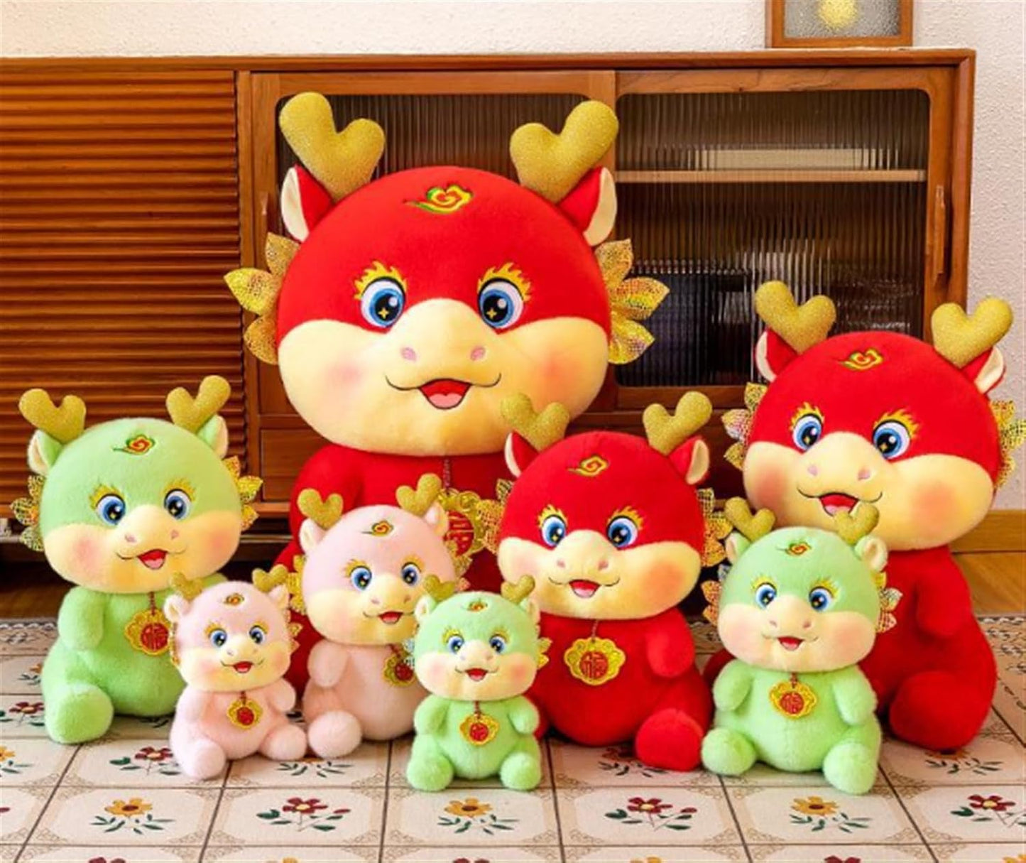 Ruyi Longbao Plush Dragon Doll, Red Zodiac Dragon Mascot for New Year, Perfect Gift for the Year of the Dragon