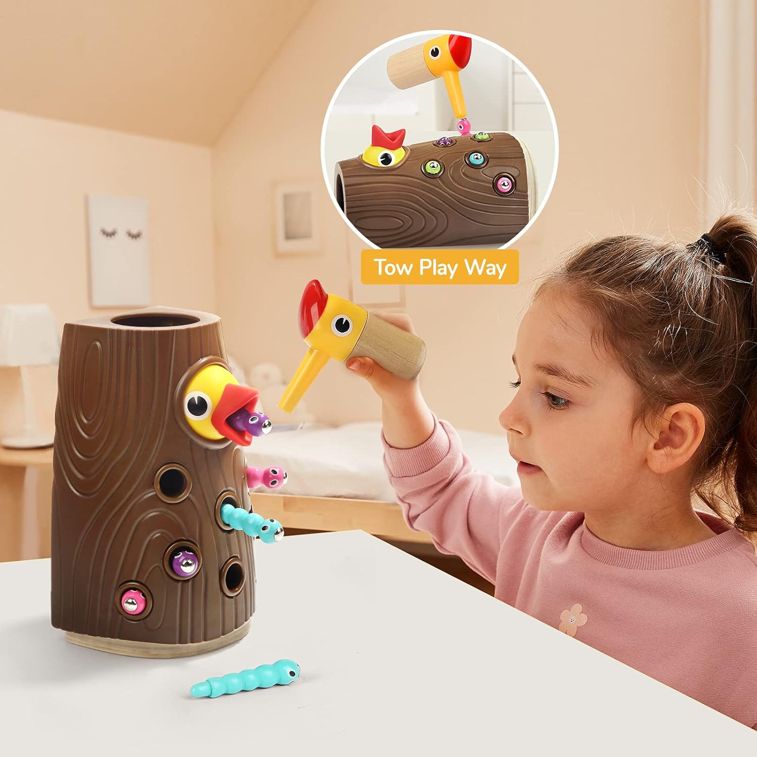 Montessori Bird Game 2-year-Old, Toddler magnet toy, Montessori Bird Playset, Fine Motor Skills Development for Boys and Girls - Toyigo