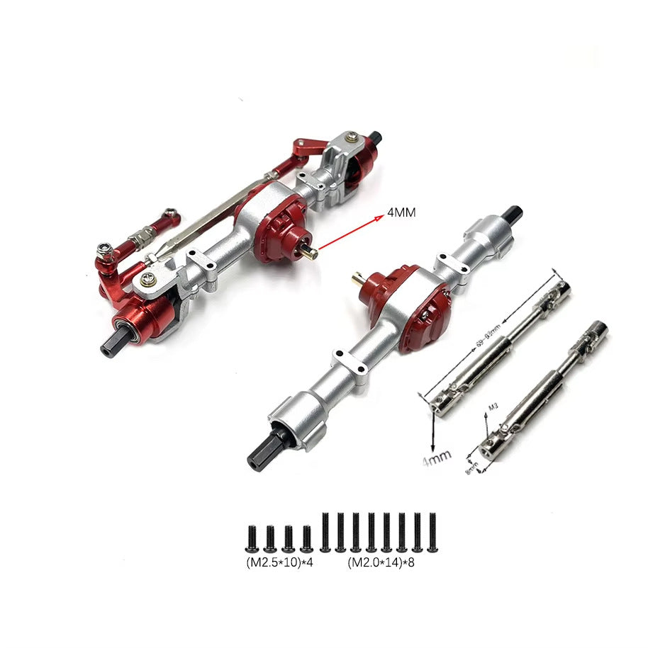 Metal Front and Rear Axle, Drive Shaft, Bull 1/12 MN78, MN82, LC79 Remote Control Car, Upgrade Parts, Accessories