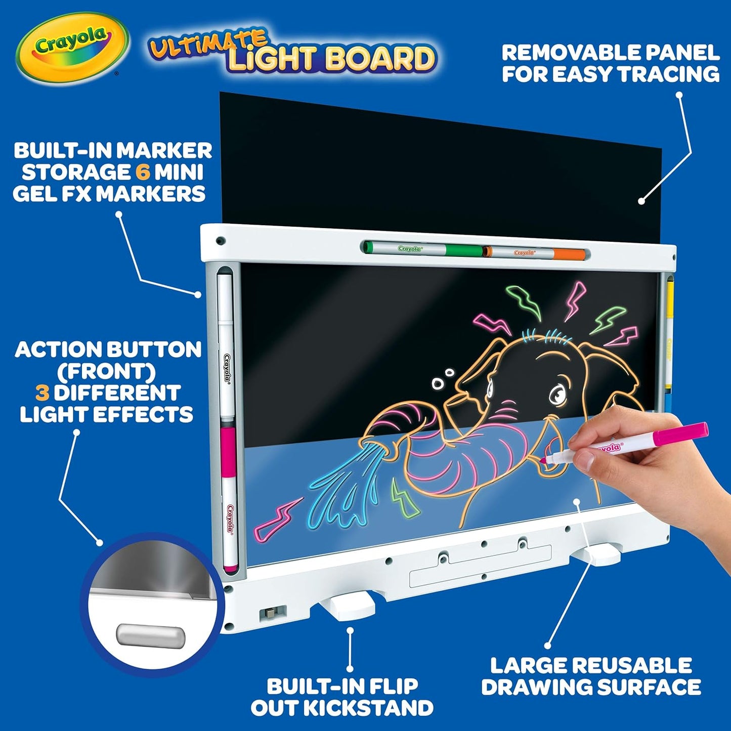 Ultimate Light Board, Kids Tracing & Drawing Board, Birthday & Easter Gift for Boys & Girls, Educational Toy for Children, Creative Learning Board for Years 6+ - Toyigo