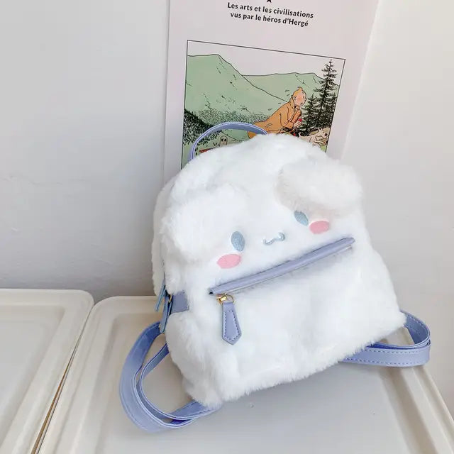 Cute Furry Plush, Kawaii Plush, Cinnamoroll-Dog Backpack, Melody Bag Big-eared Dog Plush Toy Mini Girls Backpacks for Kids - Toyigo