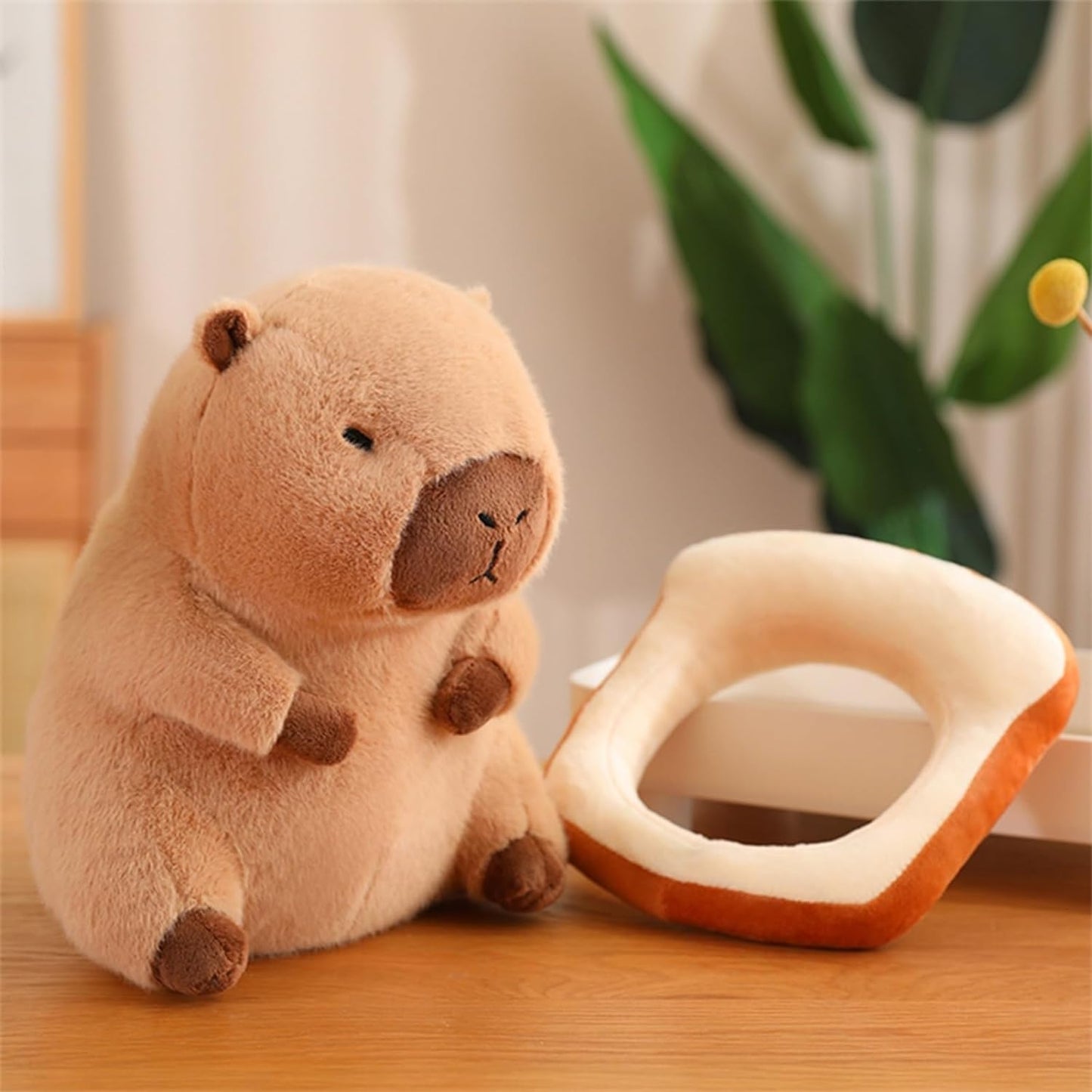 Cute Capybara Stuffed Animals, Wearable Toast Headset Capybara, Gifts for Kids, Bread Capybara, 12-inch Stuffed Animal