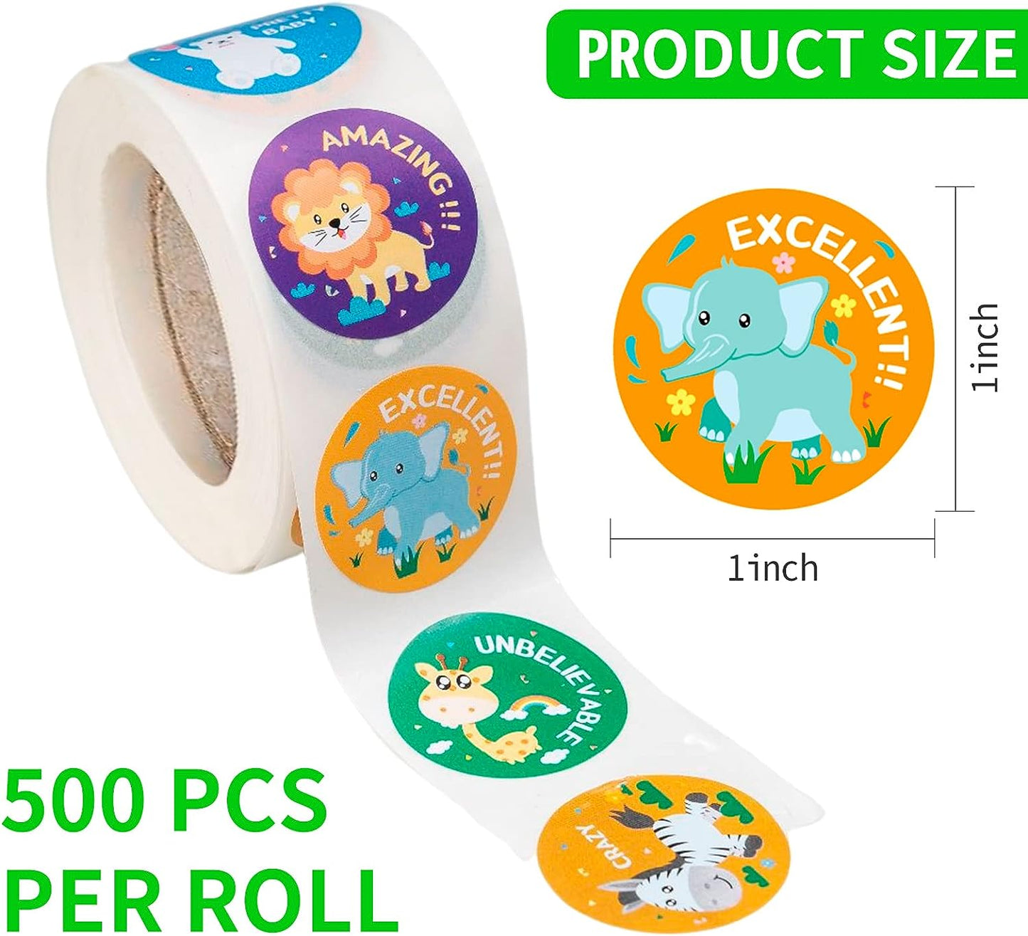 3 Rolls Motivational Stickers, 1500 Pcs Teacher Reward Stickers, School Supplies Roll Sticker, Potty Training Stickers for School Classroom Home, 24 Designs for Kids