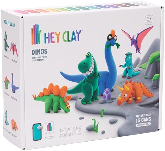 Clay Kit For Kids, Dinosaur Clay Modeling, Interactive Clay Modeling, Educational Clay Modeling