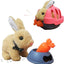 Interactive Bunny Rabbit Stuffed Animal, Easter Gift for Kids, Electric Plush Toy with Sound & Movements, Play House Set