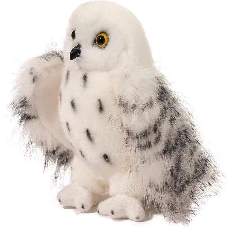 Cute White Snow Owl Plush Doll, Soft Cartoon Pillow for Kids