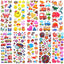 3D Puffy Stickers 40 Different Sheets, Cute Stickers Variety Pack for Kids Scrapbooking, Stickers for Kids 1000+, Gifts, Rewards Including Animals, Stars, Fishes, Hearts, Dinosaurs, Cars and More