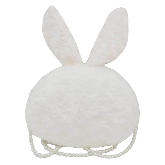 Cute Bunny Crossbody Bag, Cartoon Plush Rabbit Backpack, Kawaii Fluffy Plush, Animal Purse Lovely Lolita Girl Handbag for kids Teenagers Lovely Fluffy Bunny Pearl Backpack - Toyigo