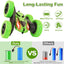 Remote Control Car, RC Race Car Toy, Stunt RC Cars, 90 Min Playtime, 2.4Ghz Double Sided 360ø Rotating RC Crawler with Headlights, 4WD Off Road Drift RC Race Car Toy for Boys and Girls Aged 6-12 Green, Blue - Toyigo