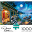 Darrell Bush - Moonlight Lodge - 1000 Piece Jigsaw Puzzle , Blue