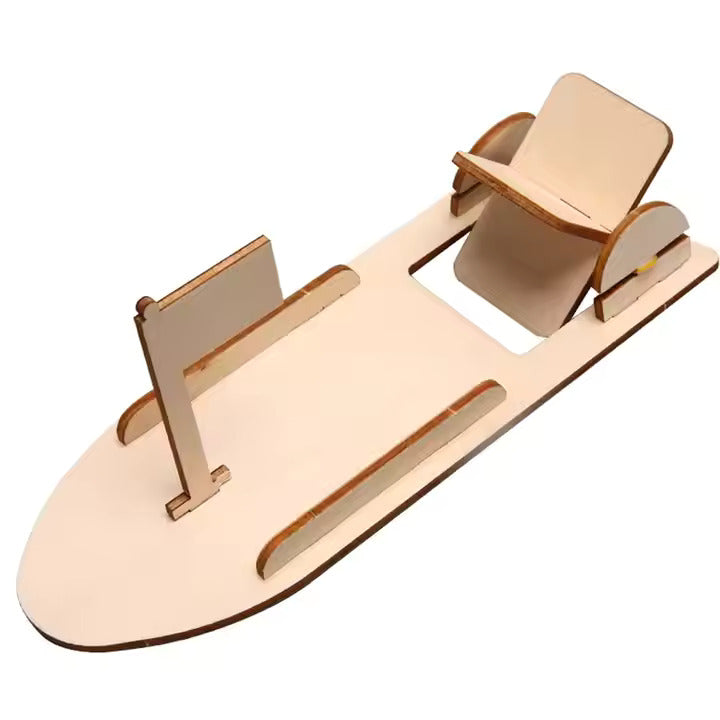 DIY Science Kit: 3D Wooden Boat Model with Paddle - Creative Engineering Puzzle for Kids