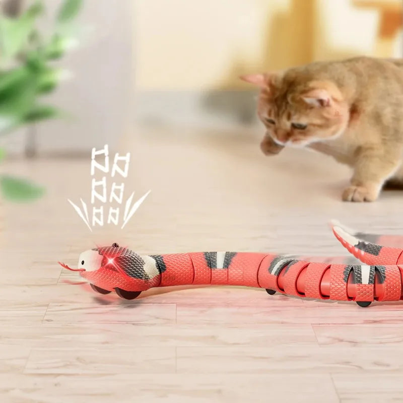 Remote Snake Animals, 2.4GHz Remote Controller - Intelligent Electric Obstacle Avoidance Silver Ring Snake Smart Sensing RC Animals Toys, Anaconda Remote Control Snake for Kids - Toyigo