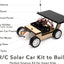 Solar-Powered Car V1w, Wooden STEM Kit with Wireless Remote Control for Boys and Girls, Hybrid Powered by Solar Power and Batteries, Educational Motor Toy Gift for Kids Aged 8-12