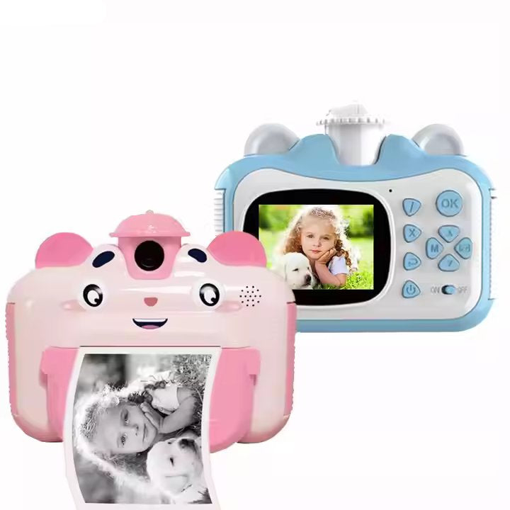 Kids Instant Print Camera, 1080P HD, Mini Camera with Thermal Photo Paper, Fun Toy for Boys & Girls with Free Drop Shipping