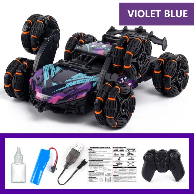 RC Stunt Car, Six Wheels RC Car Toy, Spray Twisting Stunt Drift Car, RC Toys for Children Adults Remote Controlled Car - Toyigo