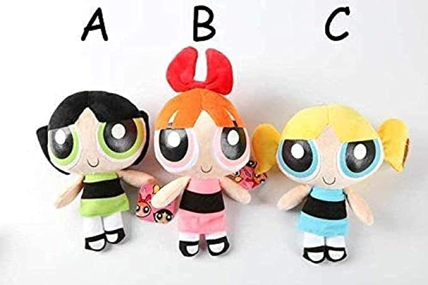 Power puff Girls Plush Doll Set, 20 cm Bubbles, Blossom, and Buttercup Stuffed Toys (3 Pieces)