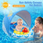 Baby Pool Float with Canopy UPF50+ Sun Protection, Inflatable Pool Float with Ocean Animal Toys for Babies 6-36 Months, Infant Swimming Float with Adjustable Safety Seat Boys Girls for Kids Toys