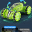 Gesture-Controlled Stunt RC Car, Climbing, Drifting, Twisting Fun! Light-Up, Blue/Green, 24136cm, 2.4G Remote