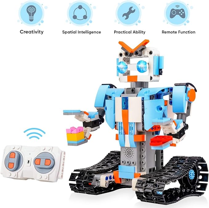 Building Blocks Robot, Silber STEM Building Blocks Robot for Kids- Remote Control Engineering Science Educational Building Toys Kits for 8, 9-14 Year Old Boys and Girls - Toyigo