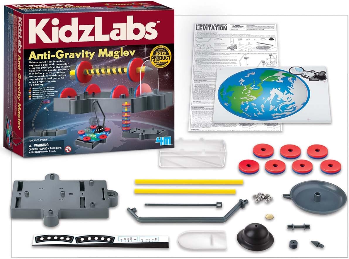 Kidzlabs Anti Gravity Magnetic Levitation Science Kit, Maglev Physics Stem Toys, Educational Gift for Kids & Teens, Girls & Boys