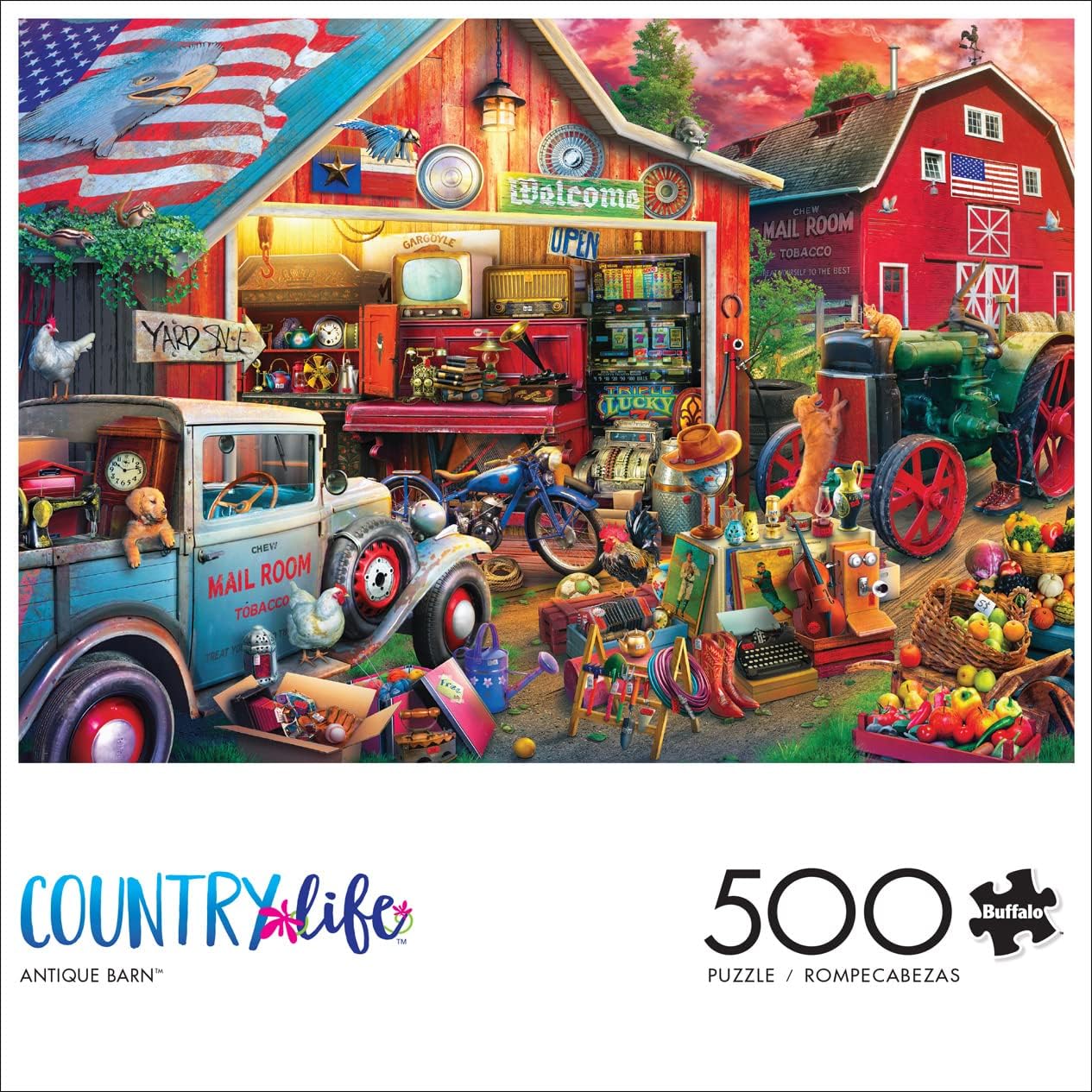 Country Life Antique Barn  500 Piece, Jigsaw Puzzle for Adults, Challenging Puzzle Perfect for Game Nights, 500 Piece Finished Size is 21.25 x 15.00