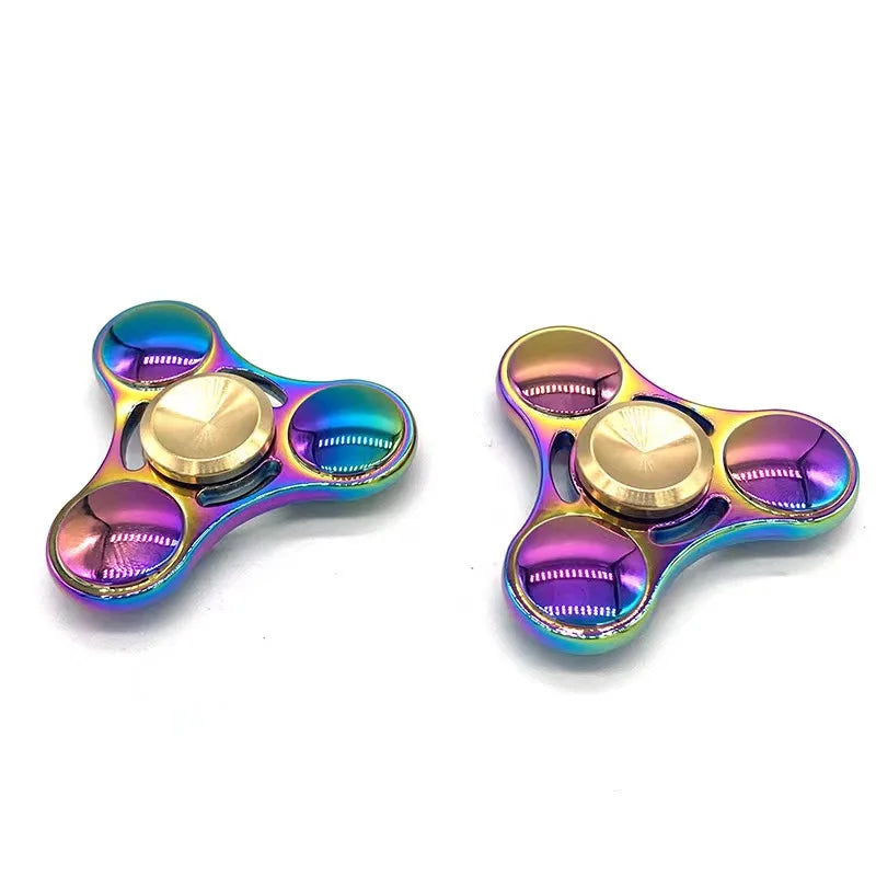 Spinning Top Toys, Colorful Rainbow Fidget Spinner, Metal Hand Spinner, Autism Rotation Toy, Anti Stress Toys, Children Fidget Toys, Kids Stress Relief Gifts - Toyigo