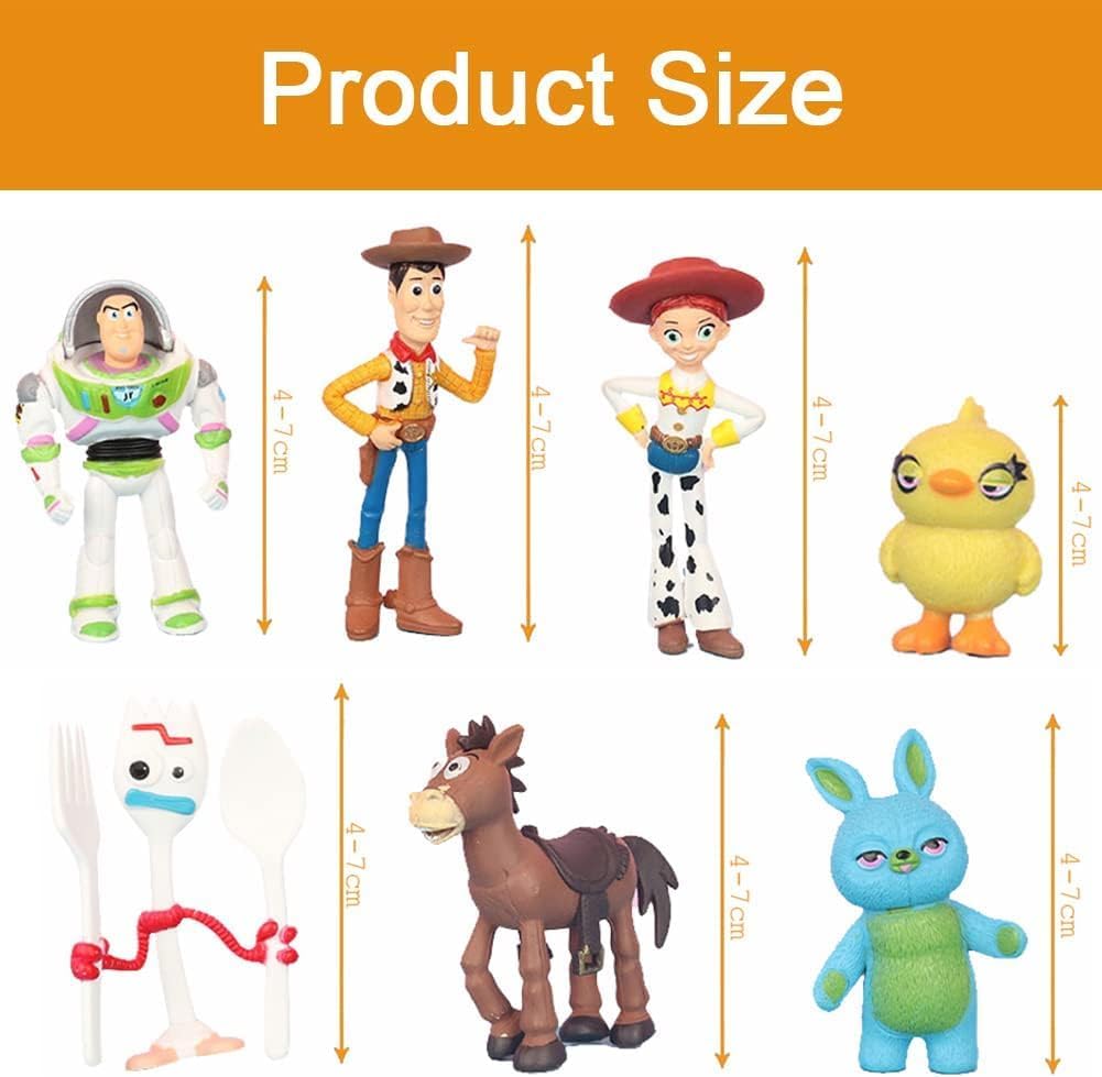 7 Pack Toy Anime Story Figurines, Woody Toy Anime Story Doll, Buzz Anime Lightyear Toy, PVC Toy Anime Story Toys Figures Set