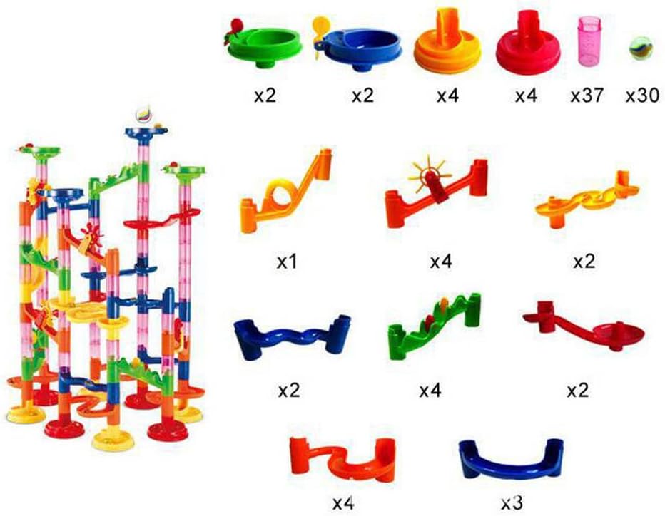 Marble Run Race Coaster Set, Marble Run Railway Toys [ 105 Pieces ] Construction Toys, Building Blocks Set, Marble Run Race Coaster Maze Toys for Kids