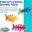 Fish Styx Kids Fish-Shaped Pool Diving Toys (3 Pack), Bath Toys & Pool Party Supplies for Kids Ages 5 and Up