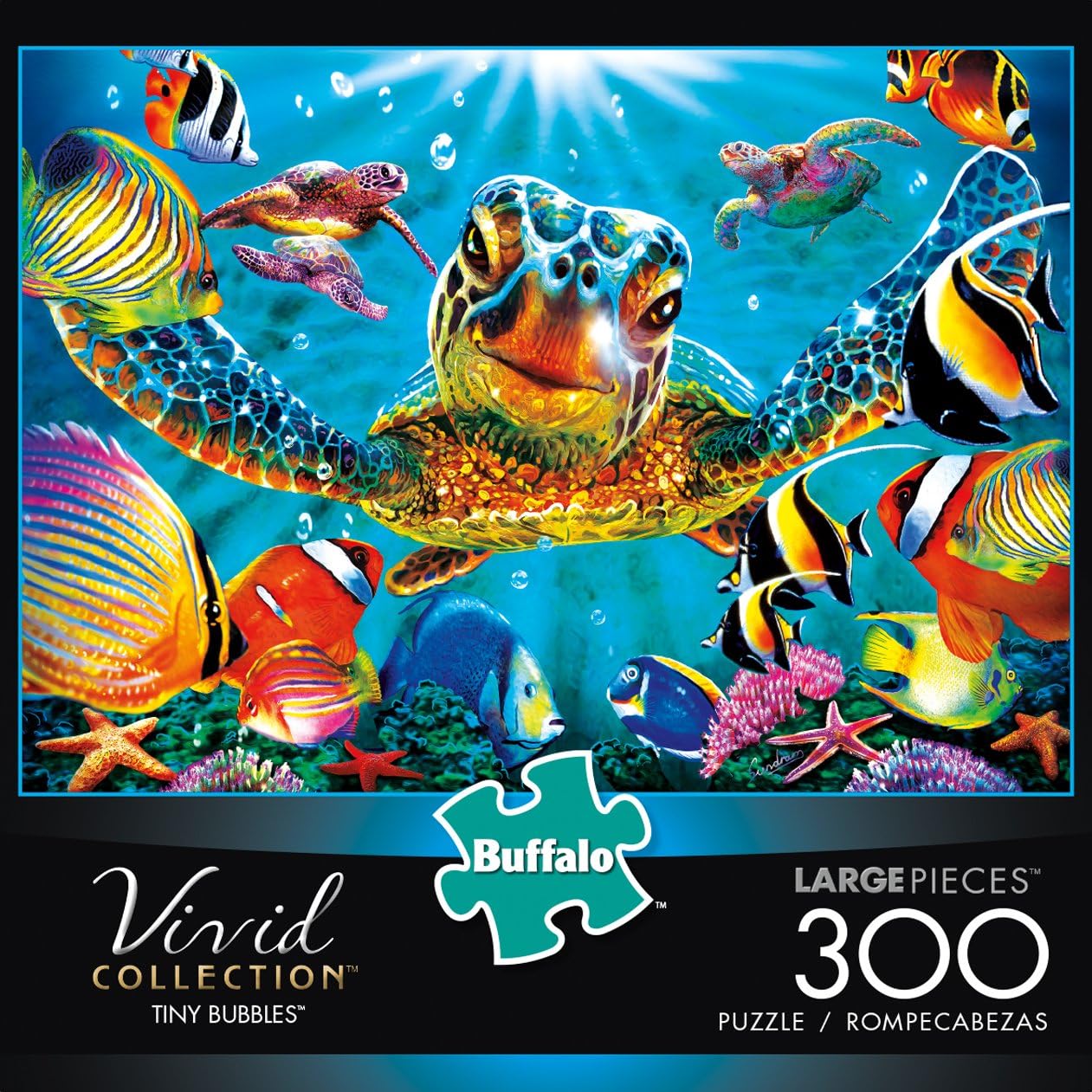 1000-piece jigsaw puzzle large pieces, Vivid Collection Tiny Bubbles 300-piece puzzle, Large piece puzzle Tiny Bubbles, Vivid Collection puzzle 300 pieces