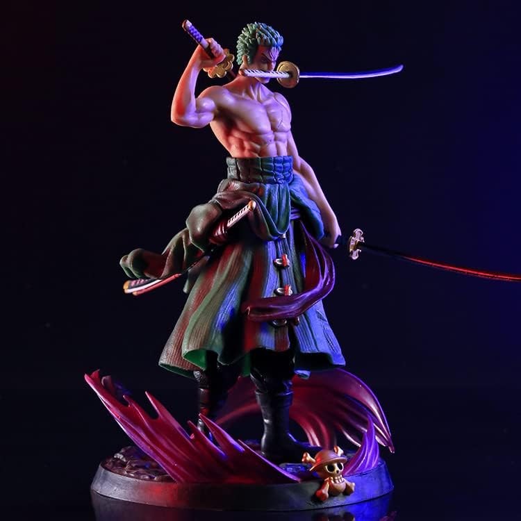 Zoro Action Figure, One Piece Zoro Collectible Figure, Three Swords Zoro Anime Character Statue, Roronoa Zoro PVC Action Figure