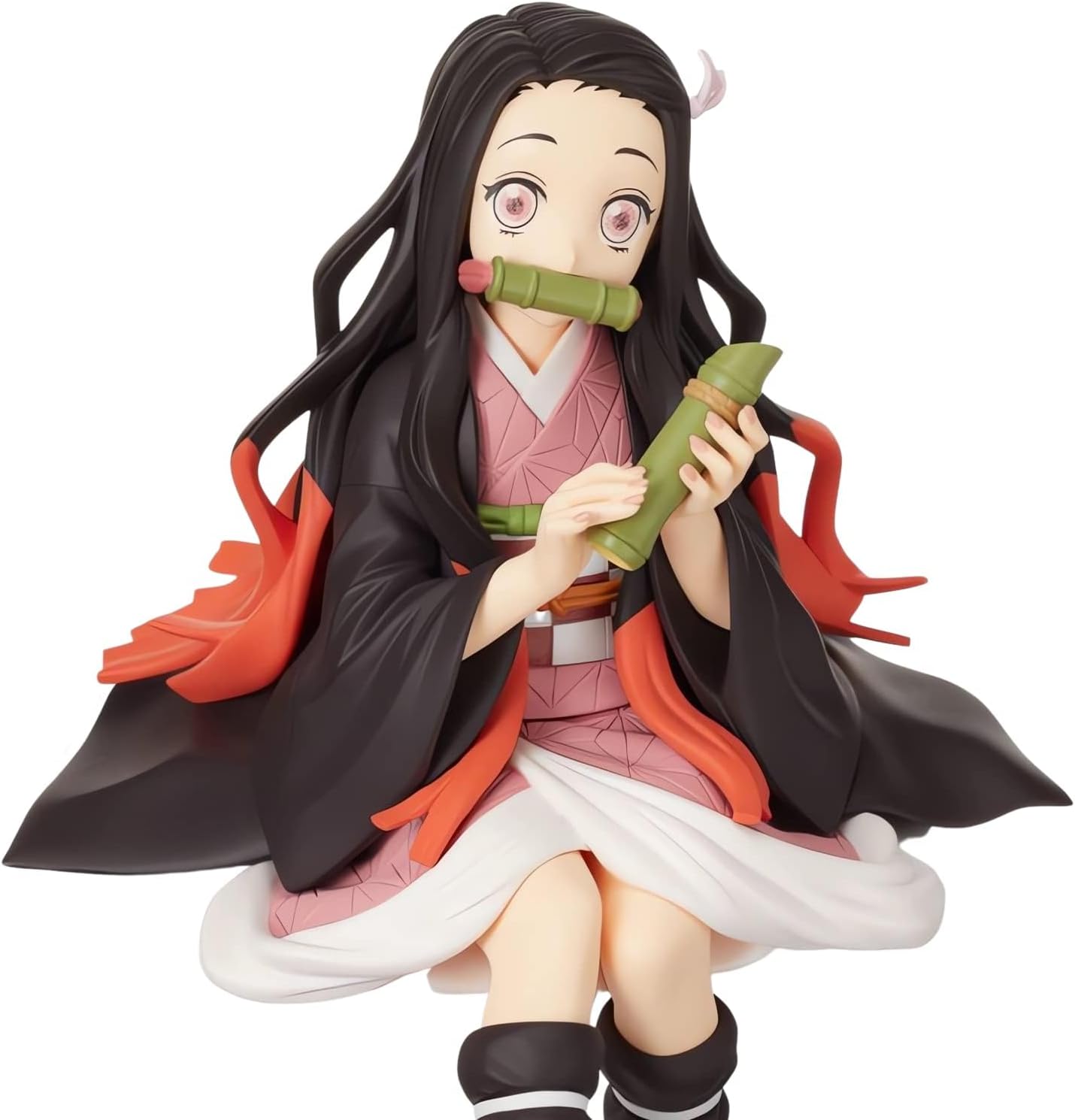 Demon Slayer Figure, Eat Rice Balls Nezuko Kamado Figures, Anime Devil Slayer Desktop Decor, Collection Toy Birthday Gift