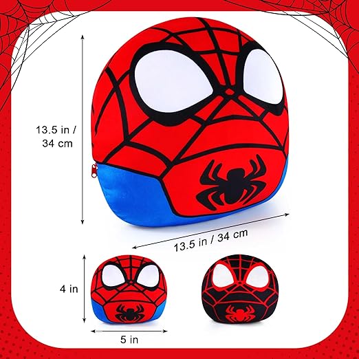 3 in 1 Spider Plush Pillow, Super Soft Stuffed Animal Toys for Kids Adults, Plush Pillow Home Decorations, Spider Mommy Stuffed Animal Toys with 2 Babies in her Tummy