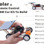 Solar-Powered Car V1, Wooden STEM Kit with Wireless Remote Control for Boys and Girls, Hybrid Powered by Solar Power and Batteries, Educational Motor Toy Gift for Kids Aged 8-12