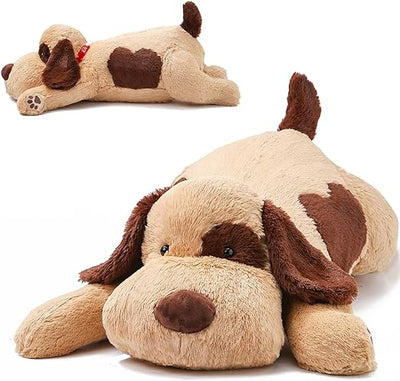 Brown Dog Weighted Stuffed Animals, 20 Inch 3.5 lbs Weighted Plush Animals, Soft Big Puppy Plush Pillow Toy, Gifts for Kids, Boys and Girls Adults (20" 3.5lbs)