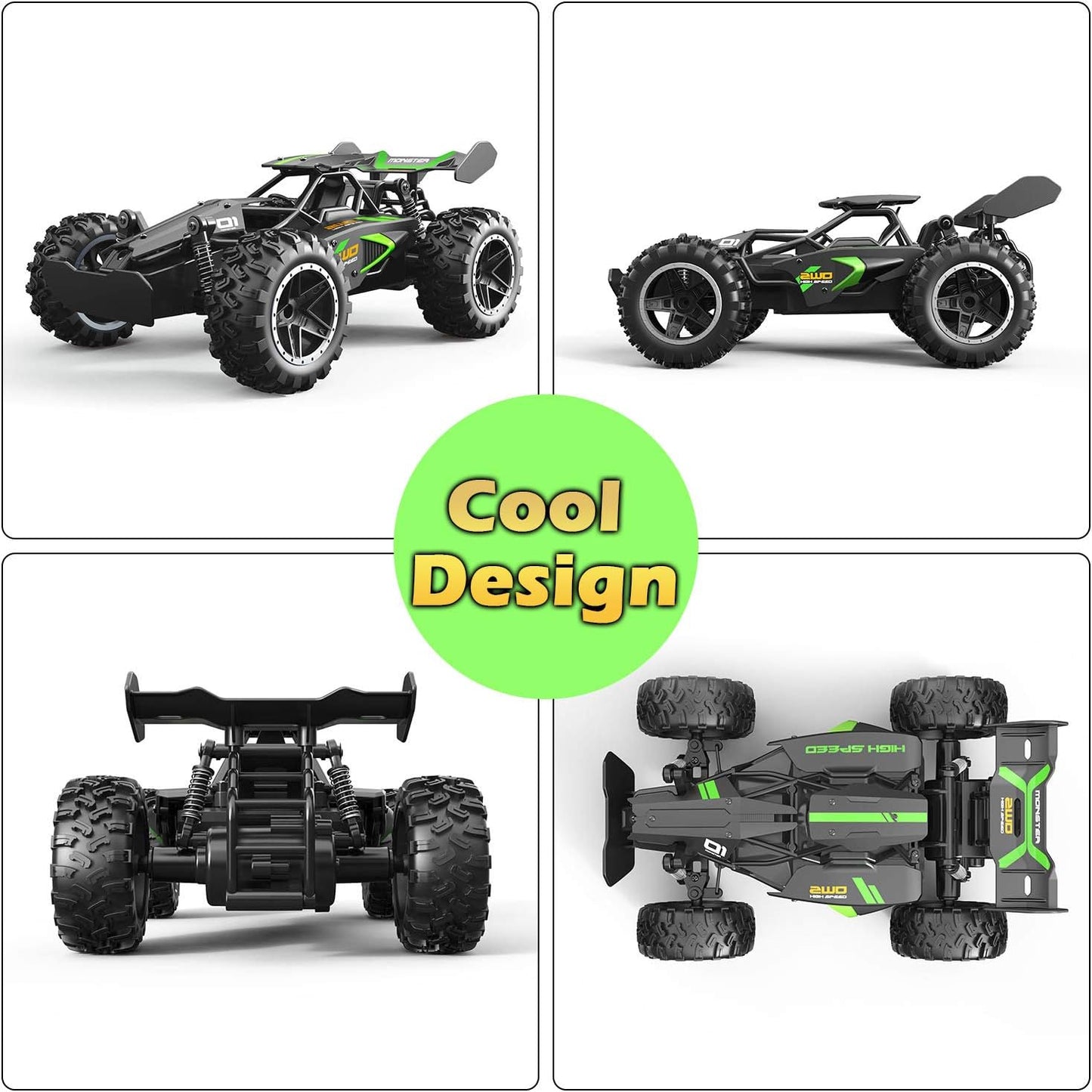 RC Cars Stunt Car, Remote Control Car for Boys and Girls, 2.4Ghz Monster RC Truck High Speed Racing Car Toys for Kids Age 4,5,6,7,8 and Up Years Old